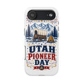 Utah Pioneer Day Tough Phone Case — Covered Wagon & Fireworks Design