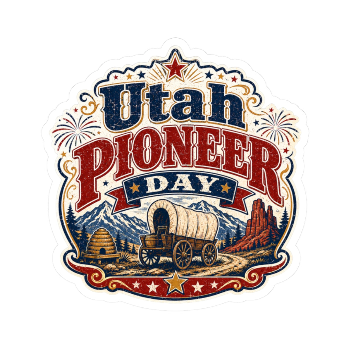 Utah Pioneer Day Sticker