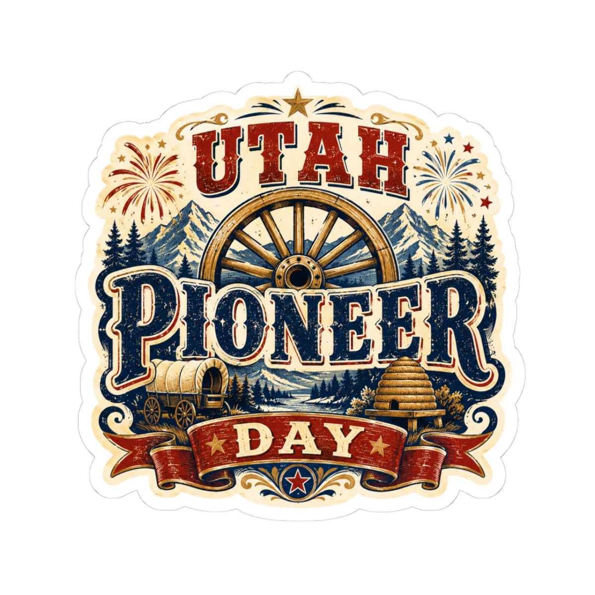 Utah Pioneer Day Sticker