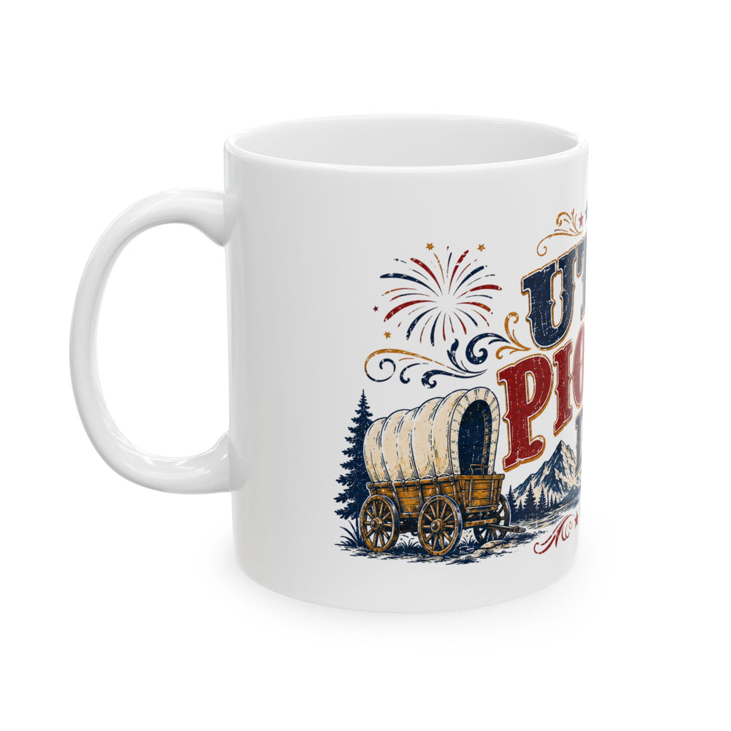Utah Pioneer Day Ceramic Mug – Rustic Patriotic 'Utah Pioneer Day' Coffee Cup (11oz & 15oz)