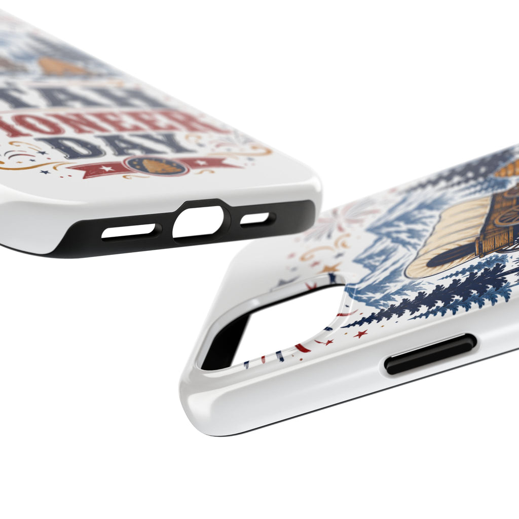 Utah Pioneer Day Tough Phone Case — Covered Wagon & Fireworks Design