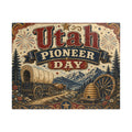 Utah Pioneer Day Puzzle — Vintage Wagon & Mountain Scene (110–252 pcs)