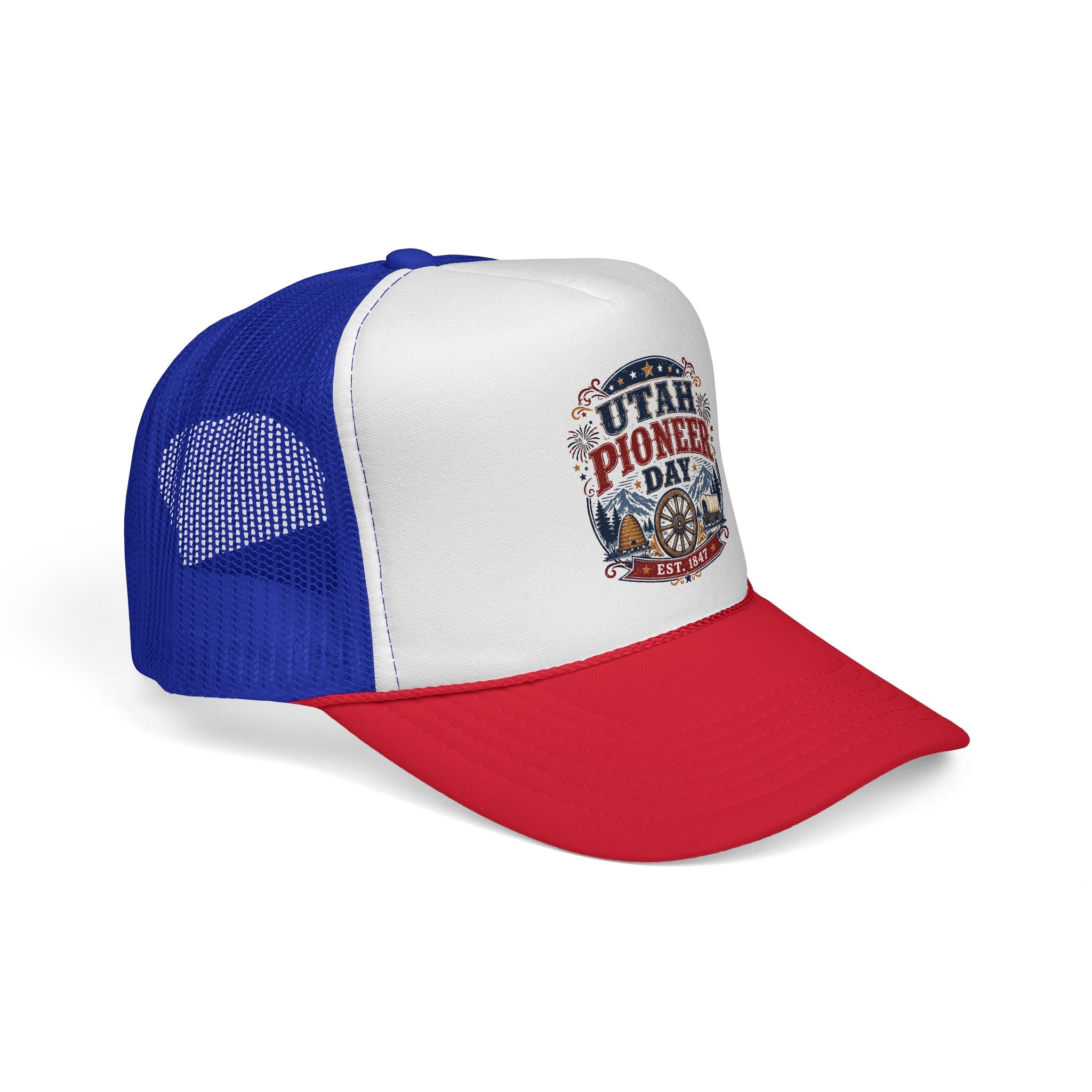 Utah Pioneer Day Trucker Cap – Vintage Western Wagon Wheel Hat