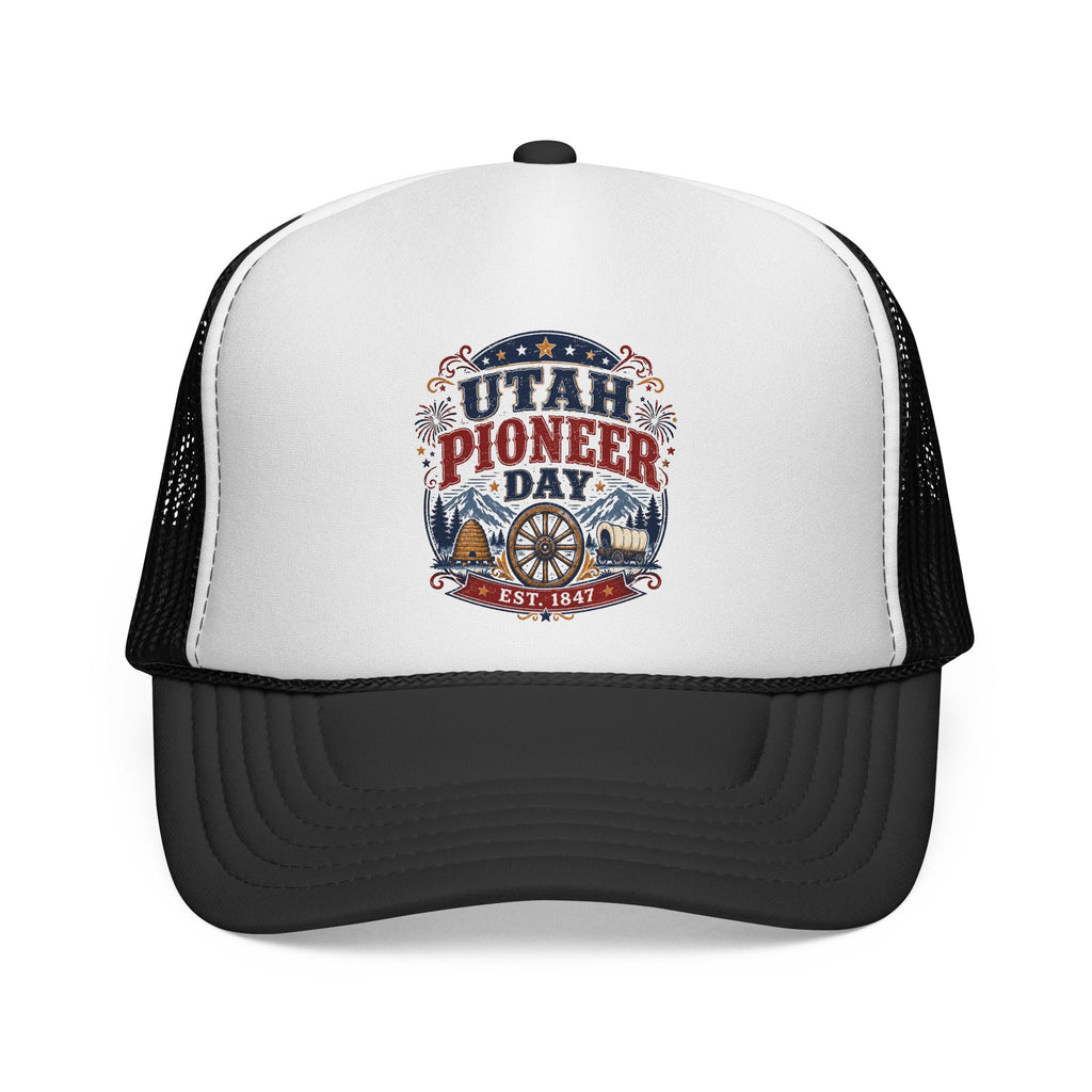 Utah Pioneer Day Trucker Cap – Vintage Western Wagon Wheel Hat