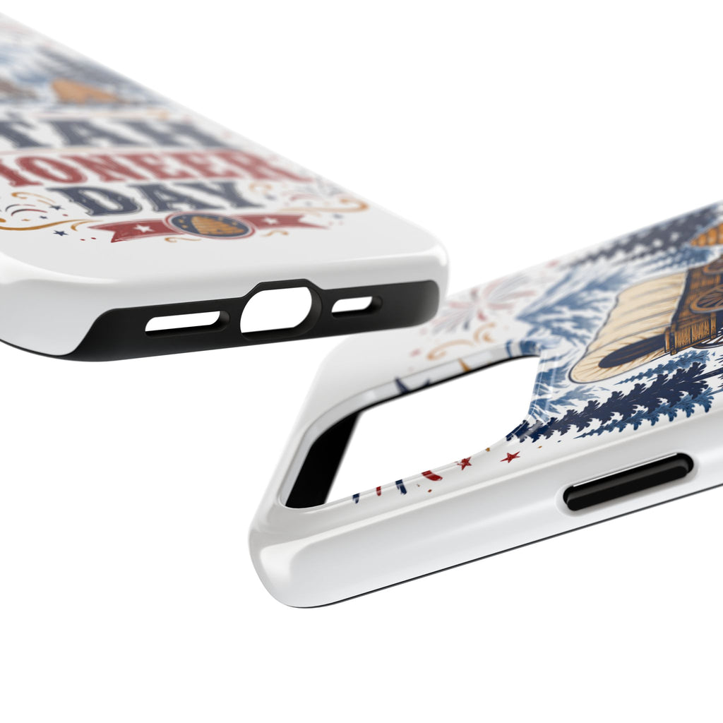 Utah Pioneer Day Tough Phone Case — Covered Wagon & Fireworks Design