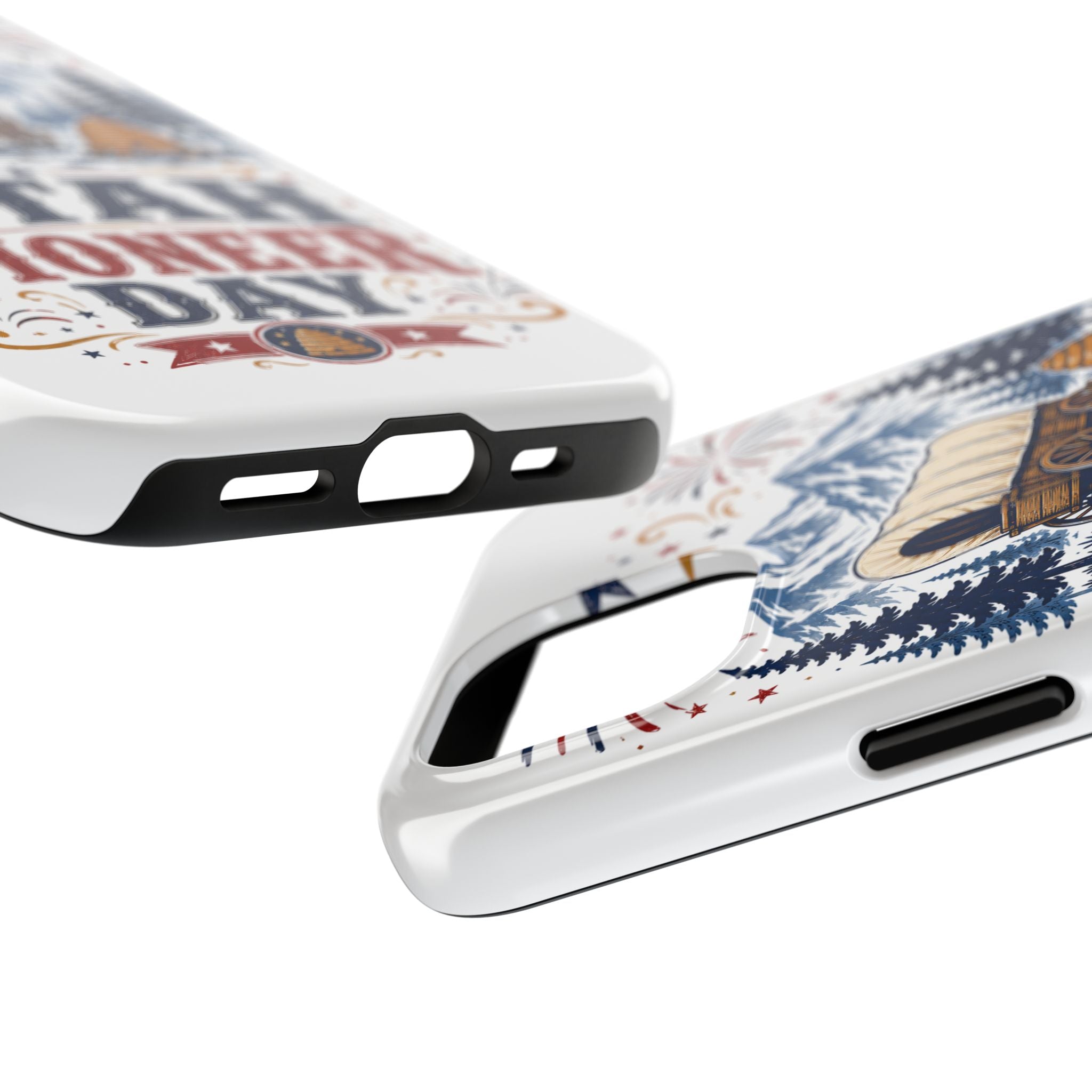 Utah Pioneer Day Tough Phone Case — Covered Wagon & Fireworks Design
